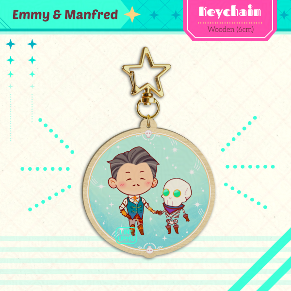 Emmrich and Manfred - Beanies (wood keychain)