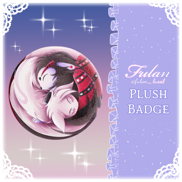 Sleepy Huskerdust Kitties ・ Plush Badge