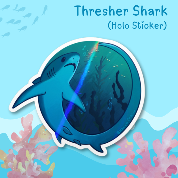 Thresher Shark Holo Sticker