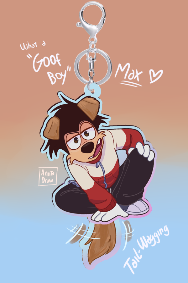 "Goof Boy" Max Tail-wagging keychain