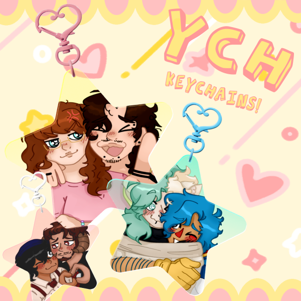 YCH / OC / Yumeship Custom Couple Star Acrylic Keychain