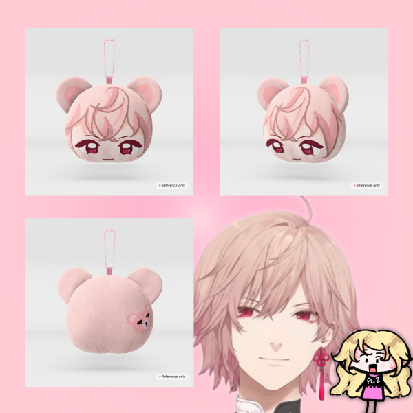 beary red eyes rikka plush keychain