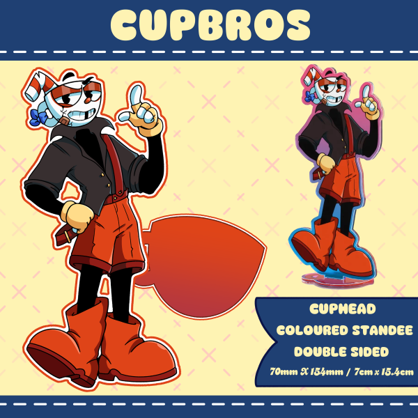 Cuphead │ Coloured Edge Acrylic Standees