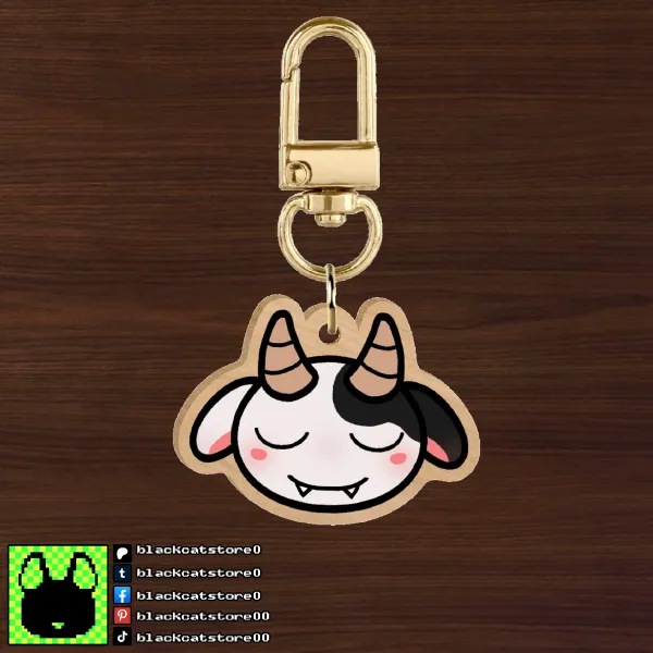 1.5 Inch Mozzarina Wood Keychain