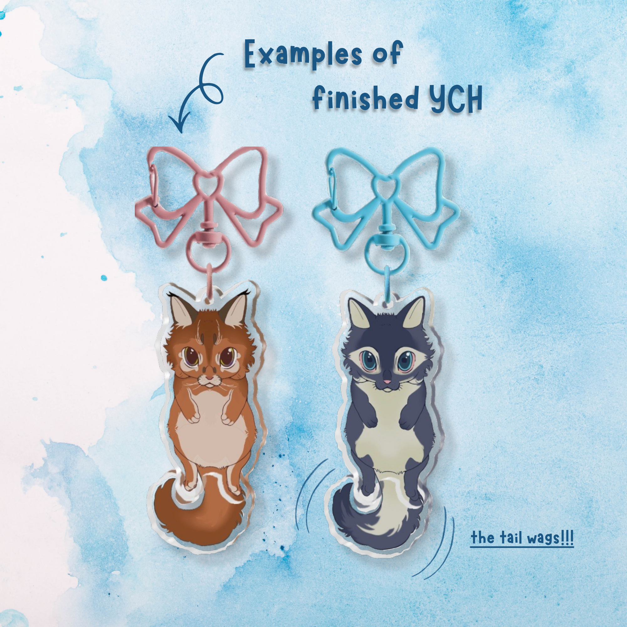 Custom Warrior Cats Kaychain Tail wagging