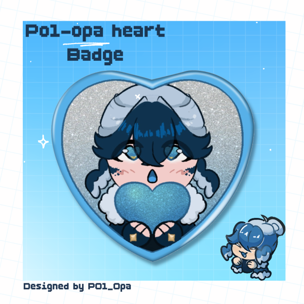 Polopa Heart Shaped Badge