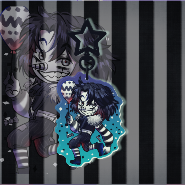 Laughing Jack // Creepypasta-  Rounding Acrylic Keychains
