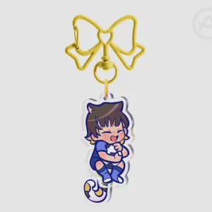 Tail Wagging Pendant Keychain - Cat Meguru Bachira - Blue Lock Anime BL Neo Egoist Team Z Blue Lock Eleven