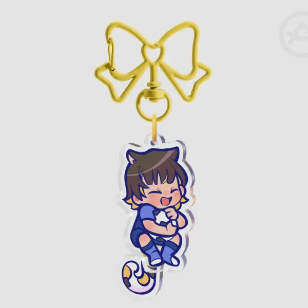 Tail Wagging Pendant Keychain - Cat Meguru Bachira - Blue Lock Anime BL Neo Egoist Team Z Blue Lock Eleven