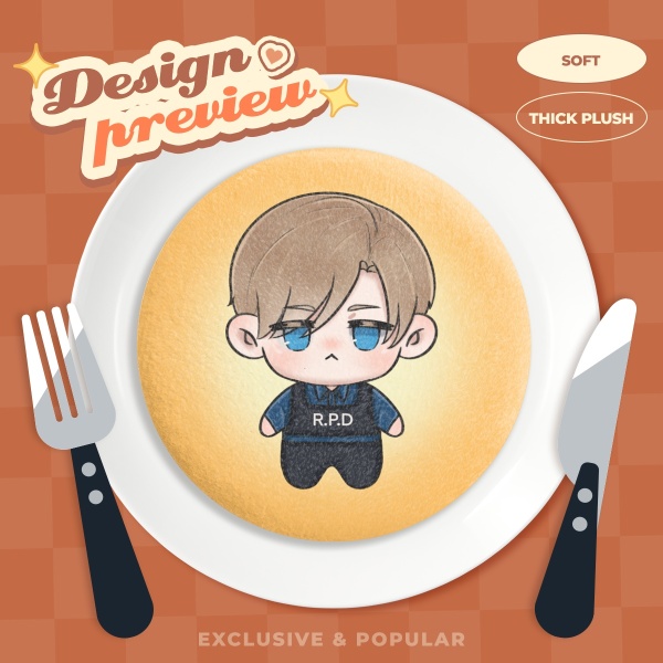 Leon Kennedy Plush Badge cookie style