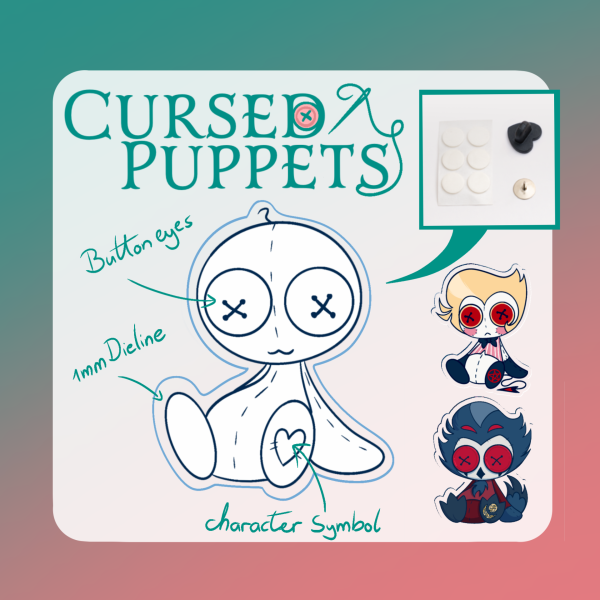 Cursed Puppet Acrylic Mini Pin