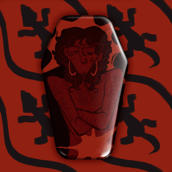 PATHOLOGIC -- Farkhad Coffin-Shaped Holographic Badge