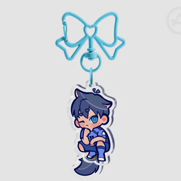 Tail Wagging Pendant Keychain - Fox Yoichi Isagi - Blue Lock Anime BL Neo Egoist Team Z Blue Lock Eleven