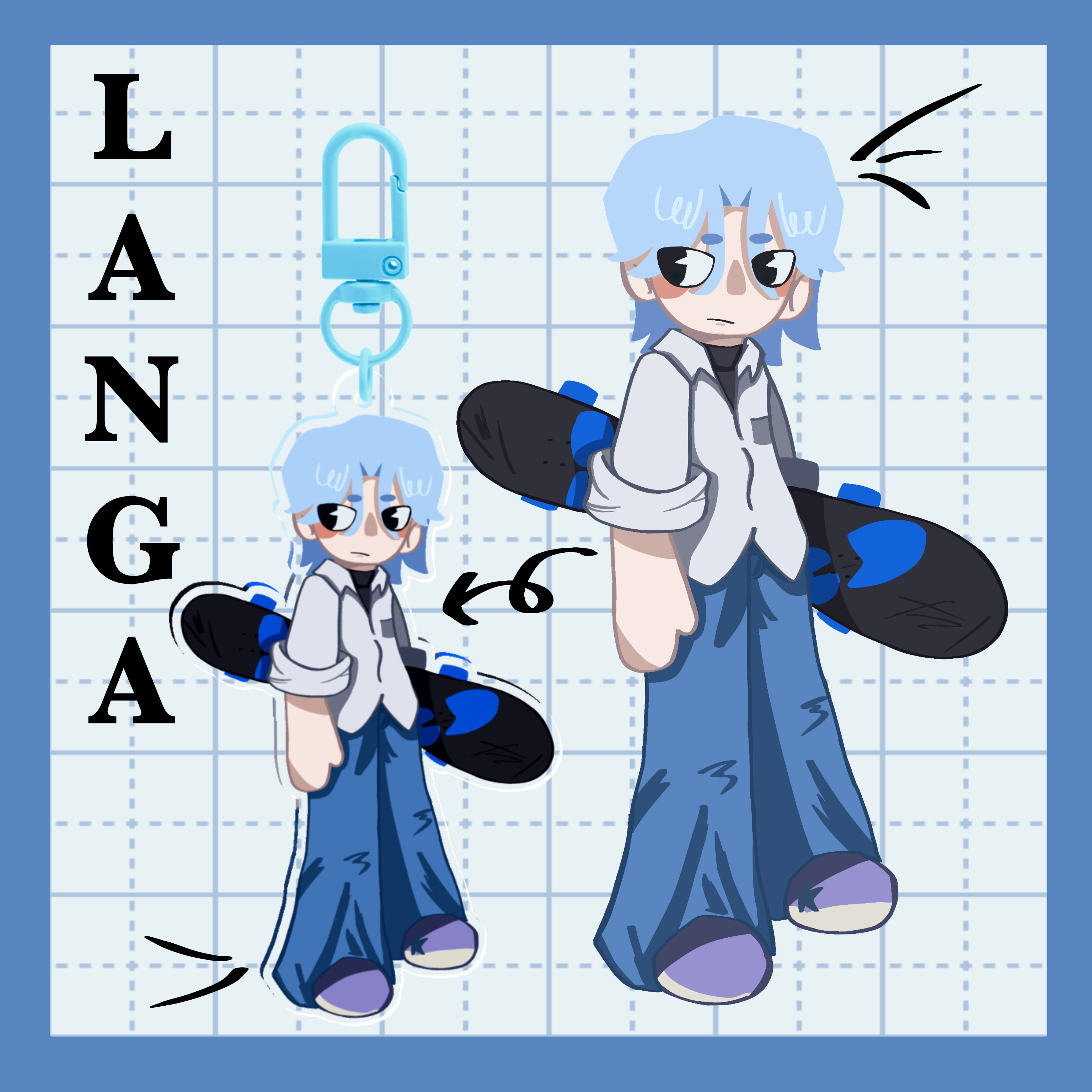 SK8 / Langa Hasegawa Keychain