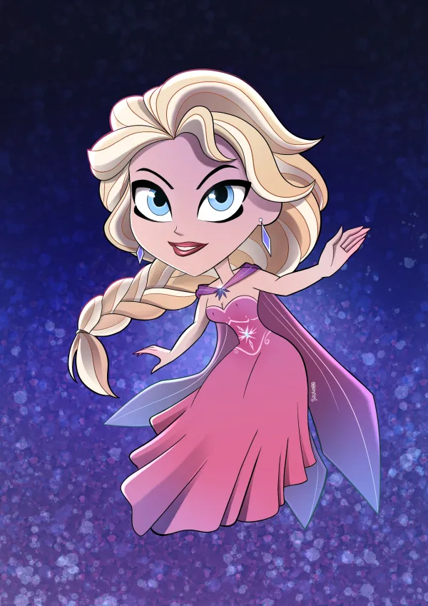 Elsa Frozen 3 (Fan made) Clear Acrylic Keychains