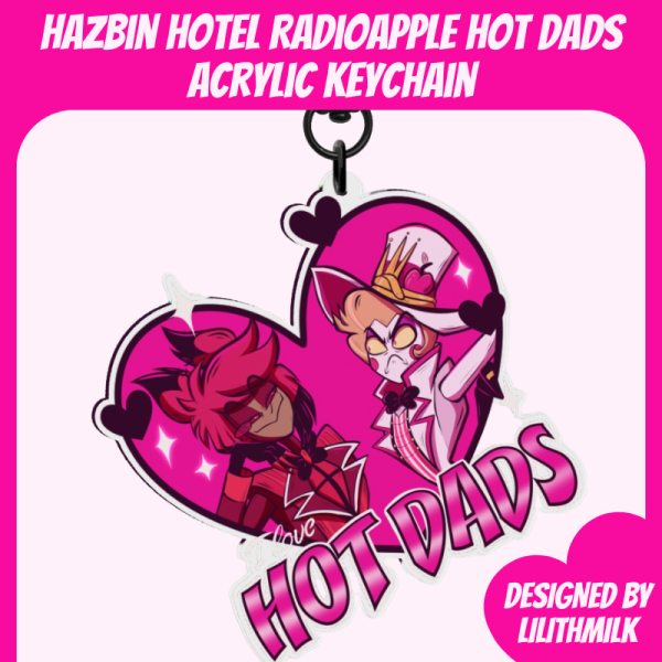 Hazbin Hotel RadioApple Alastor Lucifer Hot Dads Acrylic Keychain