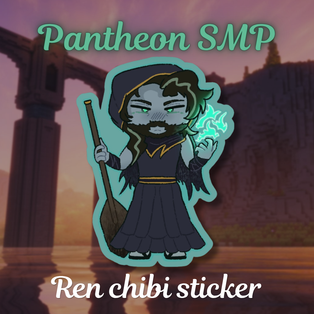 Pantheon SMP Ren chibi sticker