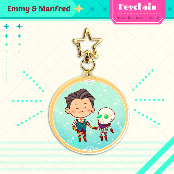 Emmrich and Manfred - Beanies (acrylic rounded keychain)