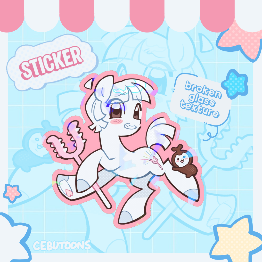 Chiipony Colored Edge Die Cut Sticker