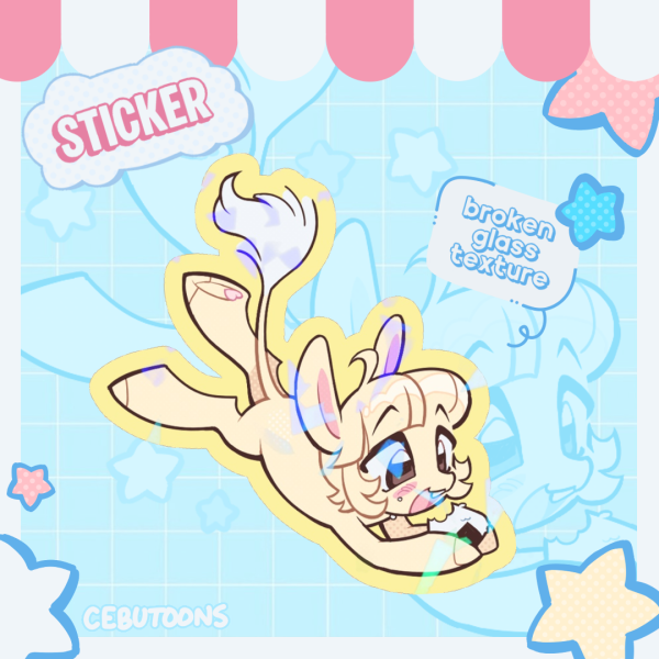 Funny donkey  Colored Edge Die Cut Stickers