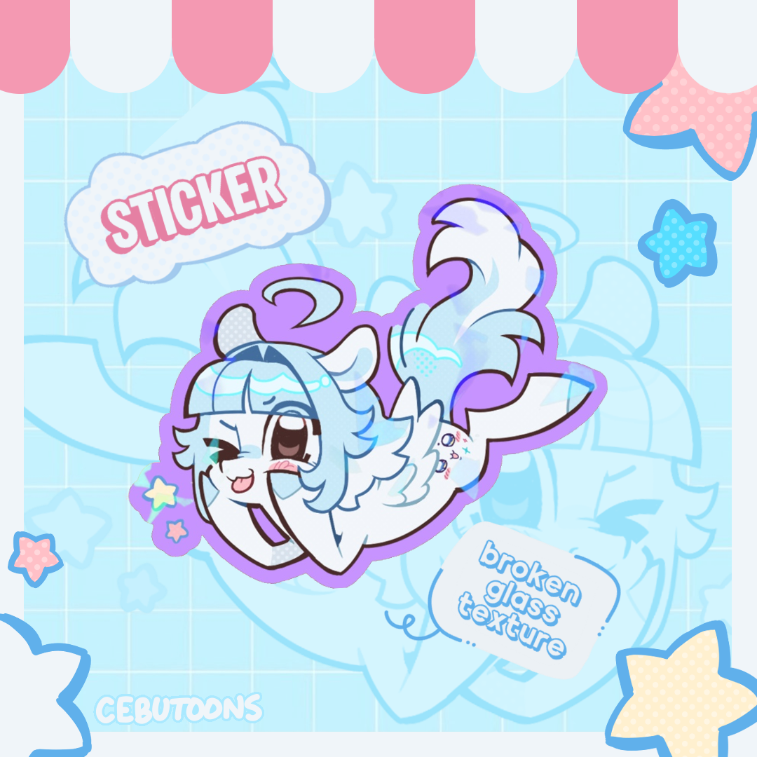 Cutiepie pony Colored Edge Die Cut Sticker