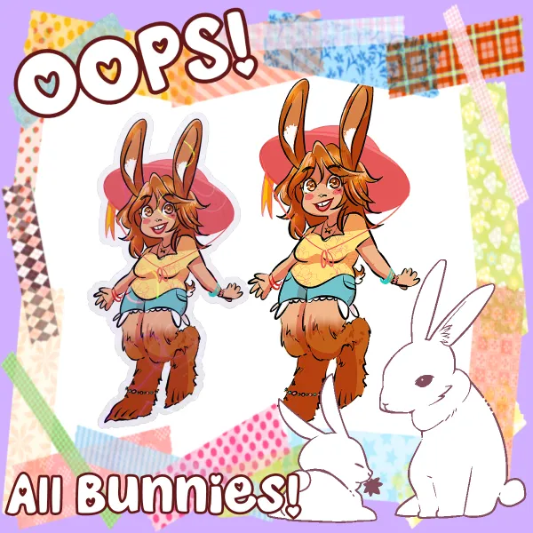 OOPS ALL BUNNIES? - Kip - Sticker