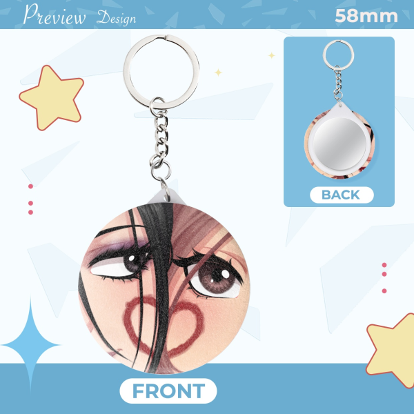 Nana x Hachi - Plush Badge Mirror Keychain