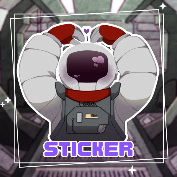 "Heart!" Atom Sticker