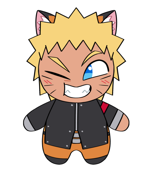 FoxNaruto Version! Plush Doll Keychain!