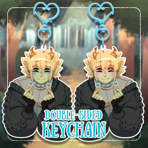 "Heart!" Mychael Double-sided Keychain