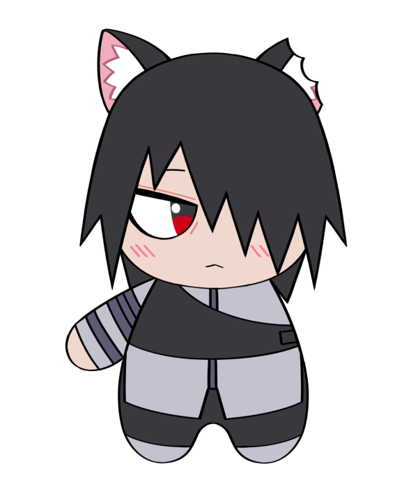 CatSasuke Version! Plush Doll Keychain