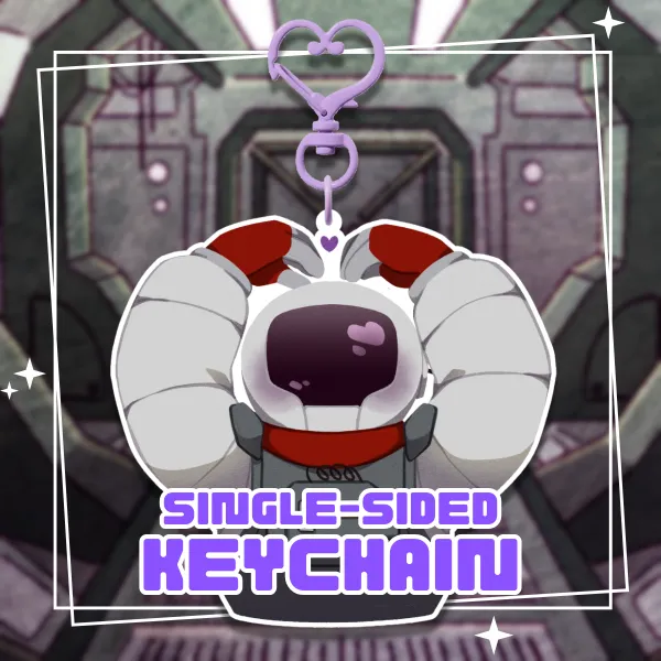 "Heart!" Atom Single-sided Keychain