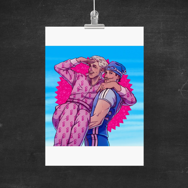 Ken & Sportacus Square A5 Poster/Print