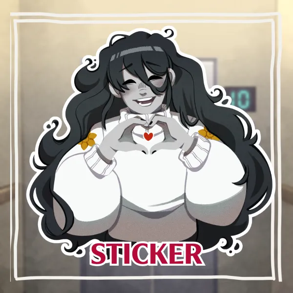 "Heart!" Alma Sticker