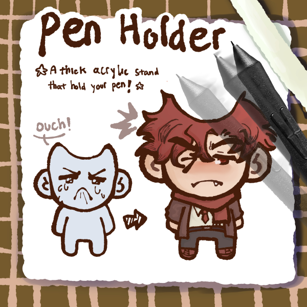 Thick acrylic 6cm - Pen holder YCH 