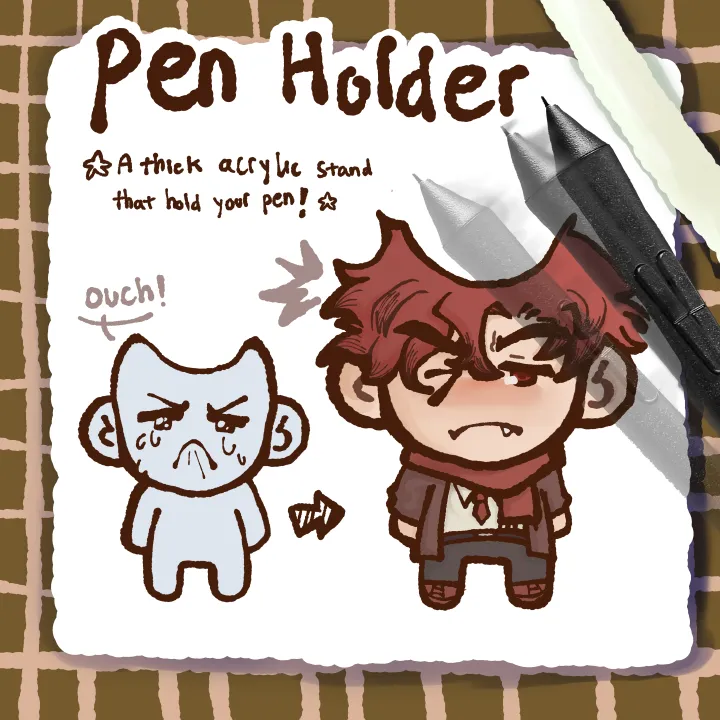 Thick acrylic 6cm - Pen holder YCH