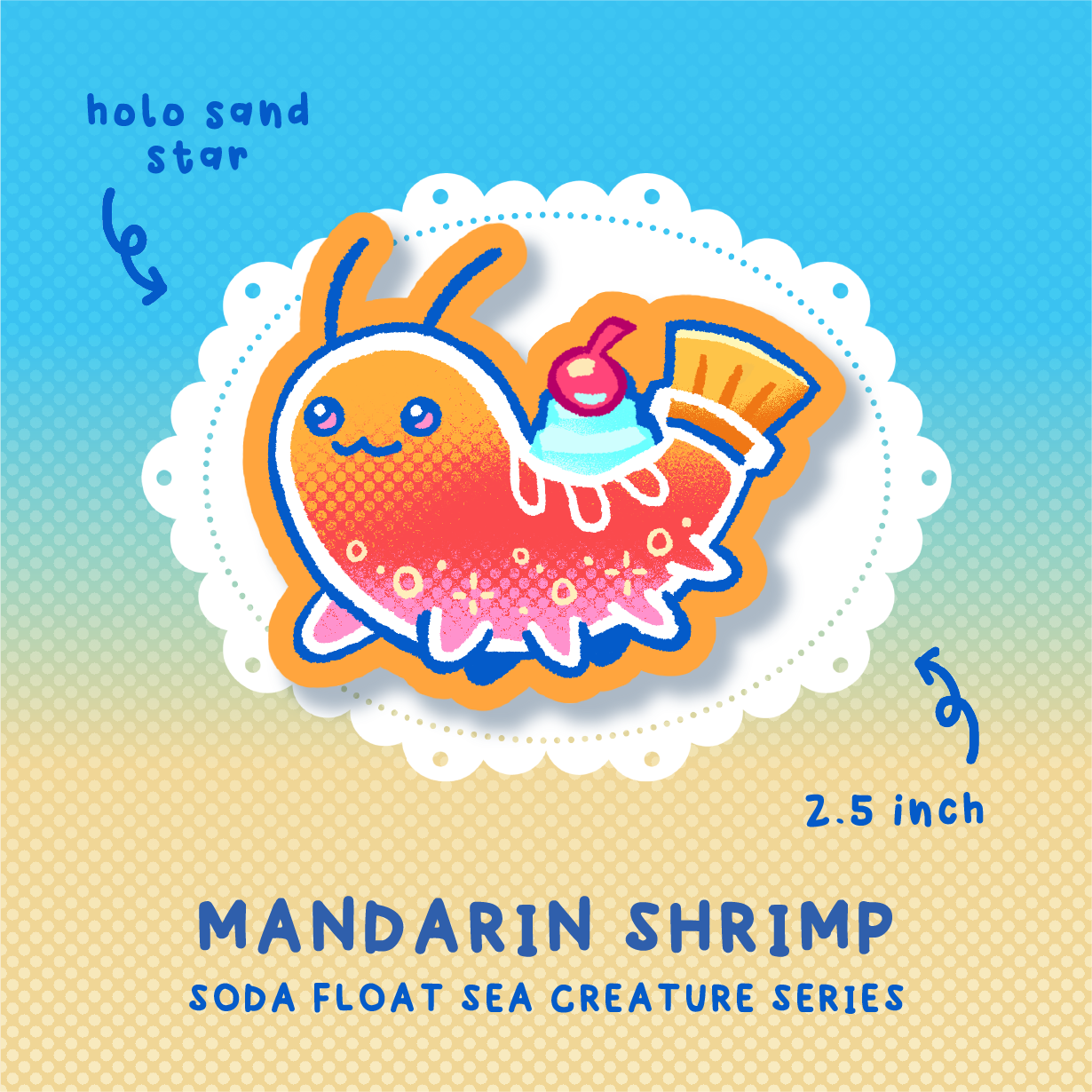 Mandarin Shrimp Sticker ★ Soda Float Sea Creatures