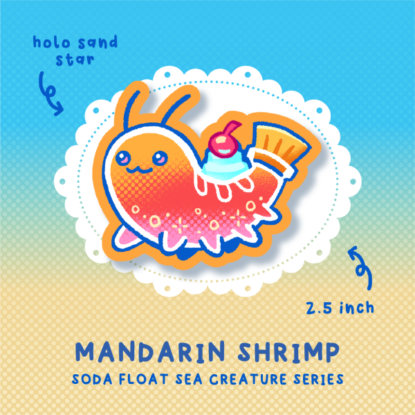 Mandarin Shrimp Sticker ★ Soda Float Sea Creatures