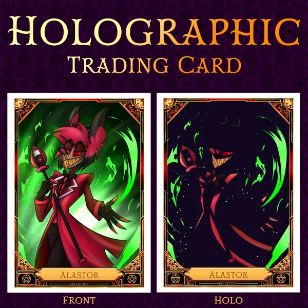 Alastor - Hazbin Hotel Holographic Fan Trading Card