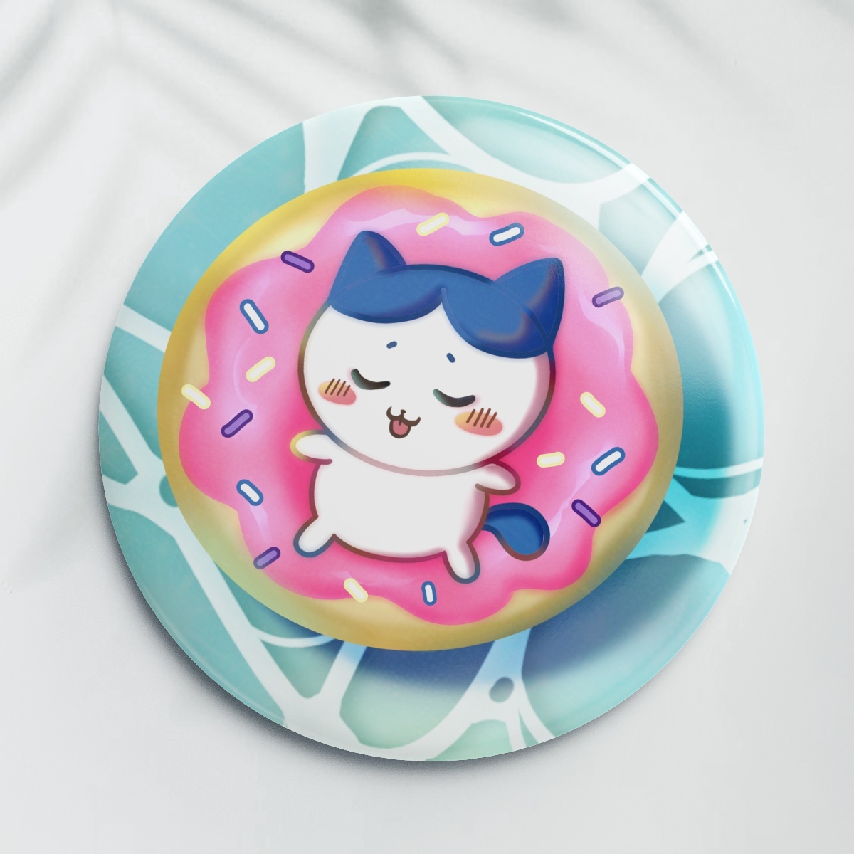 Hachiware Donut Floatie Badge