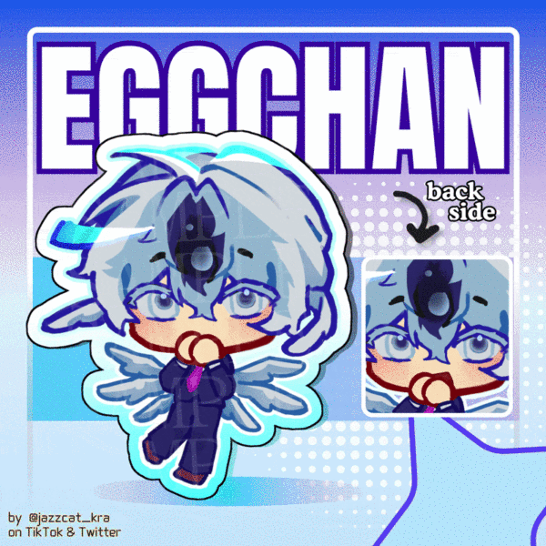 Eggchan Acrylic Keychain || Unstable Universe SMP