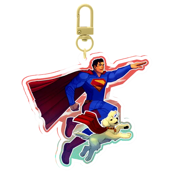 Superman/Clark Kent Double Side Keychain