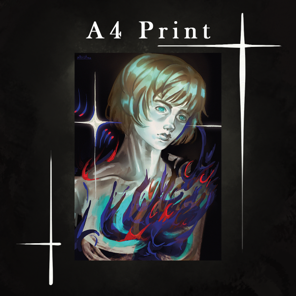 Blue Flame Armin Arlert / A4 Print