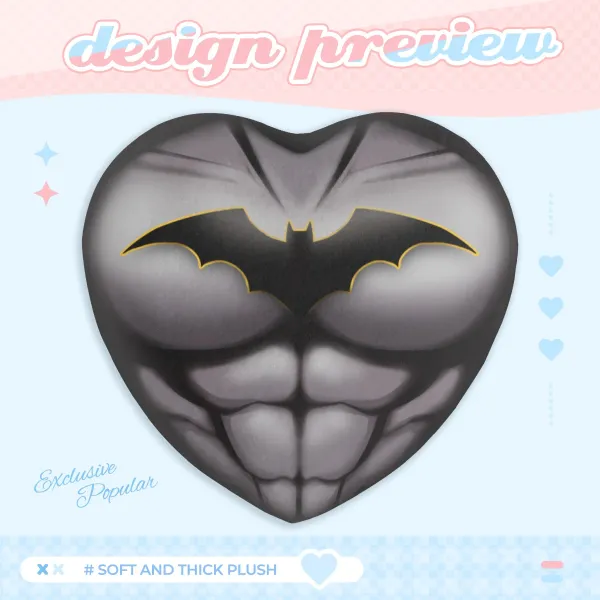 Batman Heart Shape Plush Badge