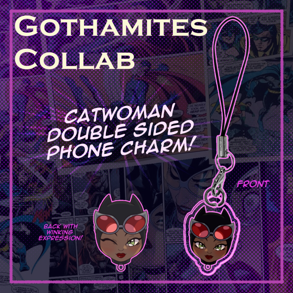 Catwoman Double-Sided Phone Charm