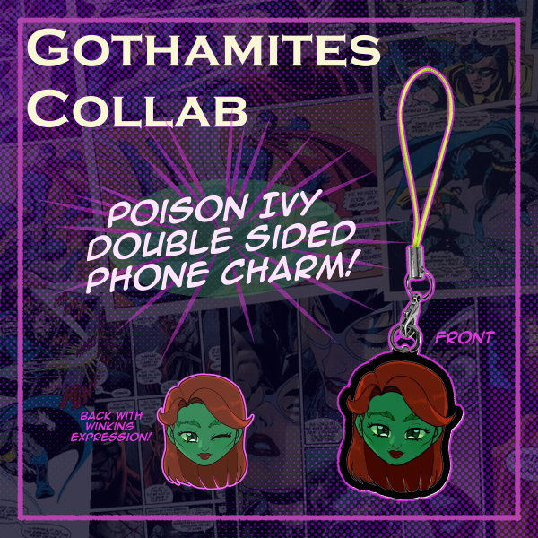 Poison Ivy Double-Sided Phone Charm