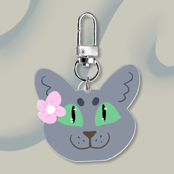 Flower Cat charm