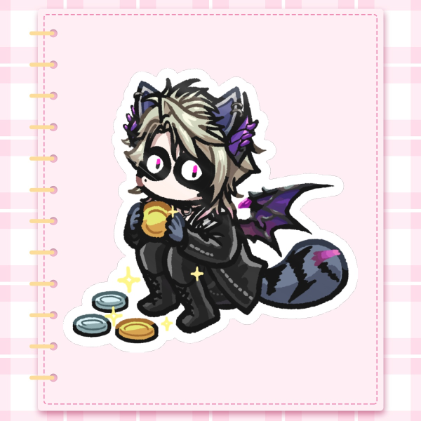 Raccoon Zanny Sticker (Gloss)