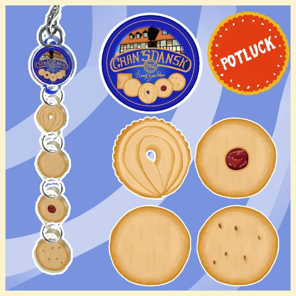 Vintage Butter Cookie Box phone strap
