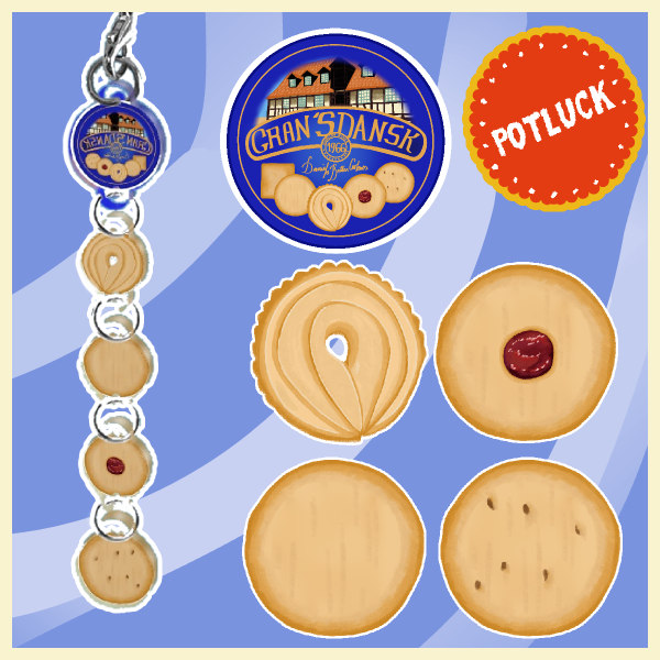 Vintage Butter Cookie Box phone strap